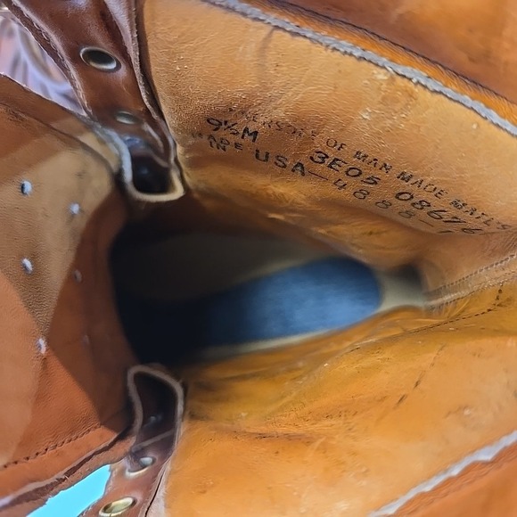 VTG Herman Survivors 9.5 Moc Toe Brown Vibram Work Boots USA -20F Insulated 70s - Picture 11 of 16